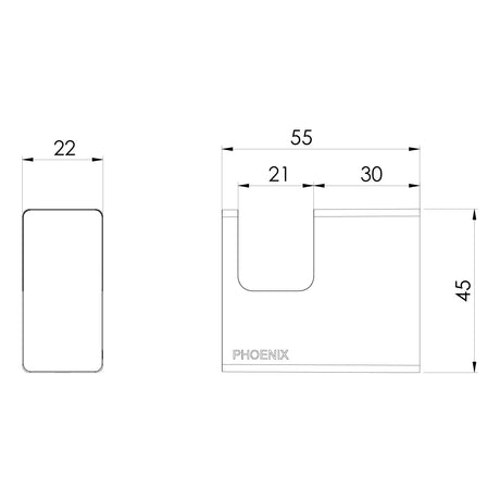 123-8400-Lexi-MKII-Robe-Hook-Assy-Line-Drawing