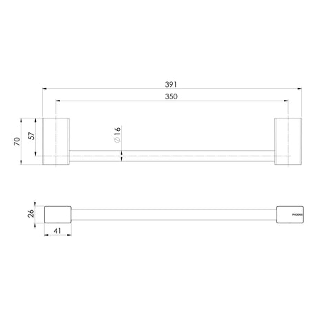 123-8500-Lexi-MKII-Hand-Towel-Holder-Line-Drawing