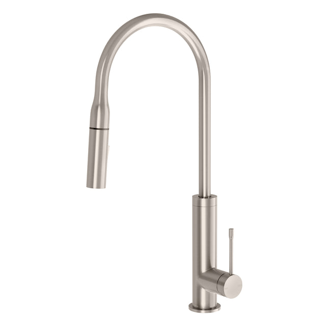 Phoenix Deja Pull Out Sink Mixer 220mm Brushed Nickel, product view