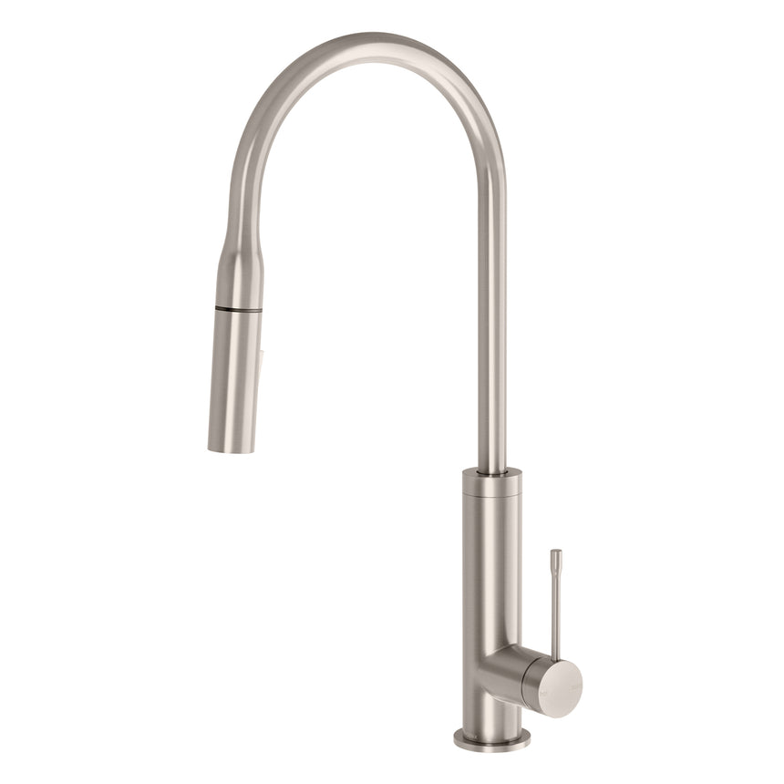 Phoenix Deja Pull Out Sink Mixer 220mm Brushed Nickel, product view