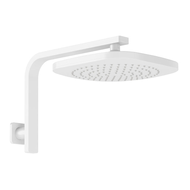 Phoenix Nuage High-Rise Shower Arm & Rose Matte White, product view