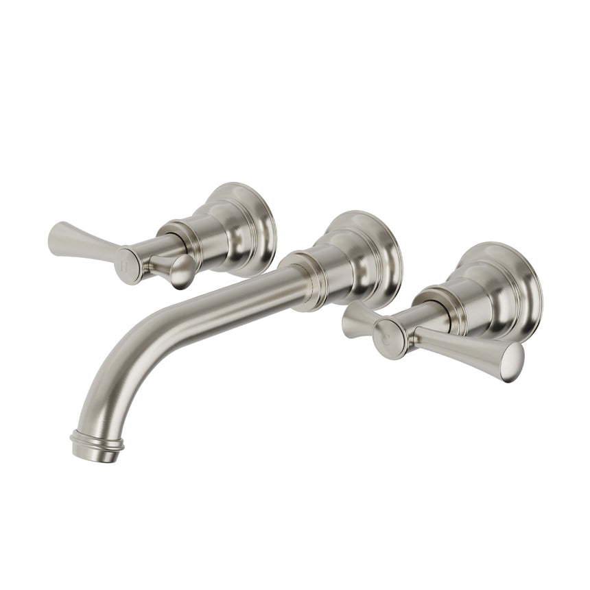 Phoenix Cromford Wall Basin / Bath Tap Set Brushed Nickel, product view