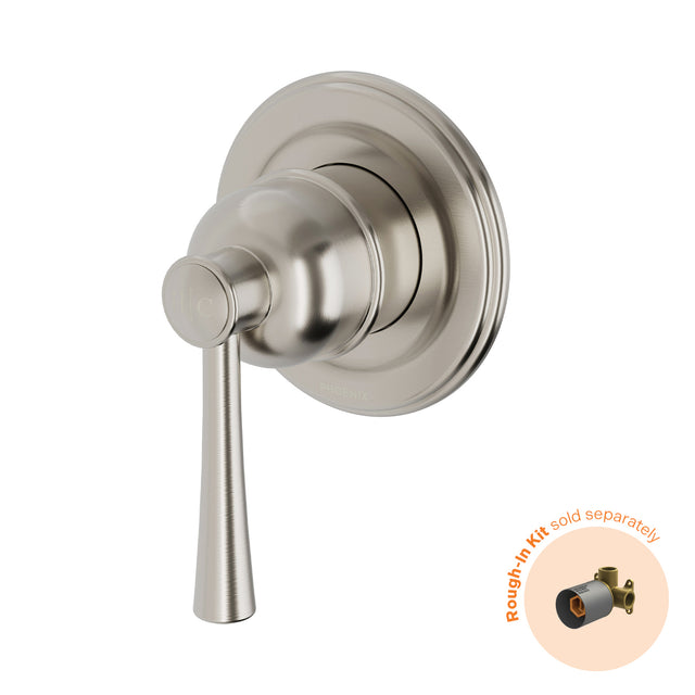 Phoenix Cromford SwitchMix Shower / Wall Mixer Fit-Off Kit Brushed Nickel, product view