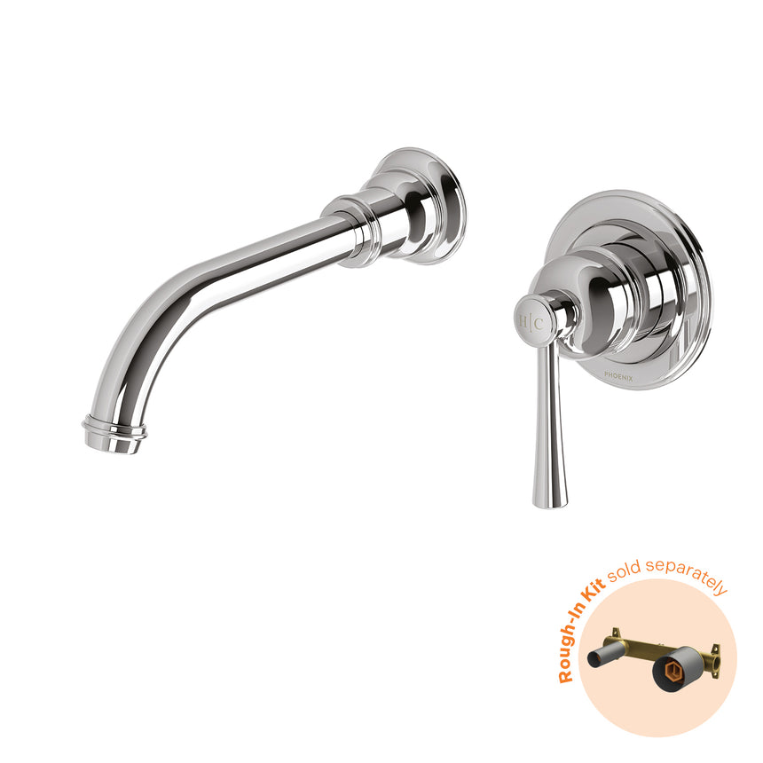 Phoenix Cromford SwitchMix Wall Basin / Bath Mixer Set Fit-Off Kit Chrome, product view