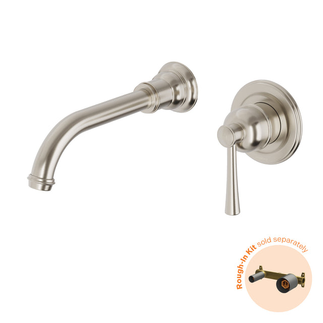 Phoenix Cromford SwitchMix Wall Basin / Bath Mixer Set Fit-Off Kit Brushed Nickel, product view