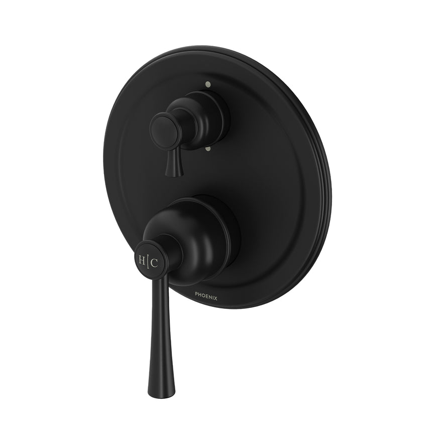 Phoenix Cromford SwitchMix Shower / Bath Diverter Mixer Matte Black, product view