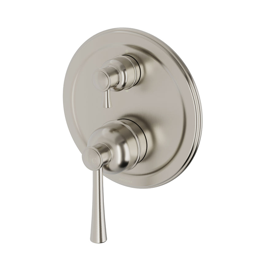 Phoenix Cromford SwitchMix Shower / Bath Diverter Mixer Fit-Off Kit Brushed Nickel, additional product view