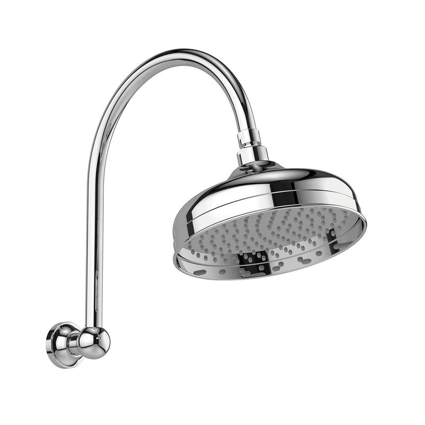 Phoenix Cromford Hi Rise Shower Arm & Rose 210mm Chrome, product view