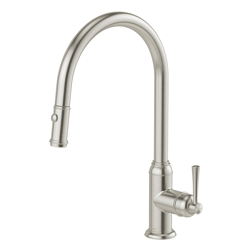 Phoenix Cromford Pull Out Sink Mixer 230mm Brushed Nickel, product view