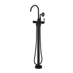 Phoenix Cromford Floor Mounted Bath Mixer with Hand Shower Matte Black
