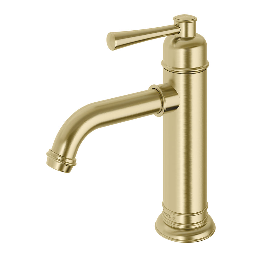 Phoenix Cromford Basin Mixer Brushed Gold, product view