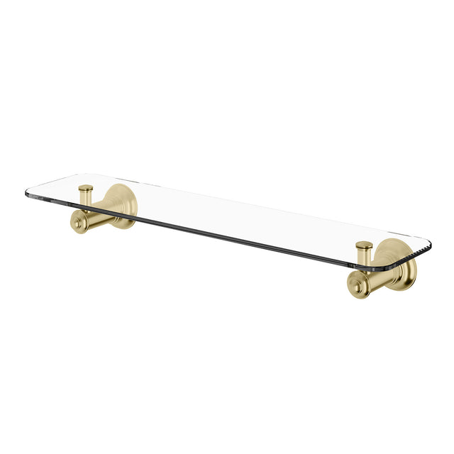Phoenix Cromford Glass Shelf 450mm Brushed Gold, product view