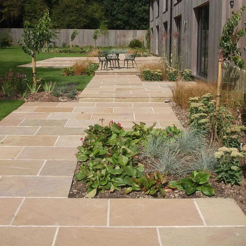 Plazzio Limestone natural stone surface and installation by Tilemall