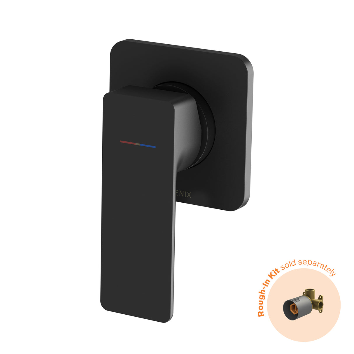 Phoenix Gloss MKII SwitchMix Shower / Wall Mixer Fit-Off Kit Matte Black 3D Viewer