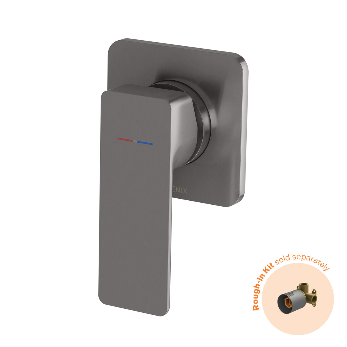 Phoenix Gloss MKII SwitchMix Shower / Wall Mixer Fit-Off Kit Brushed Carbon 3D Viewer