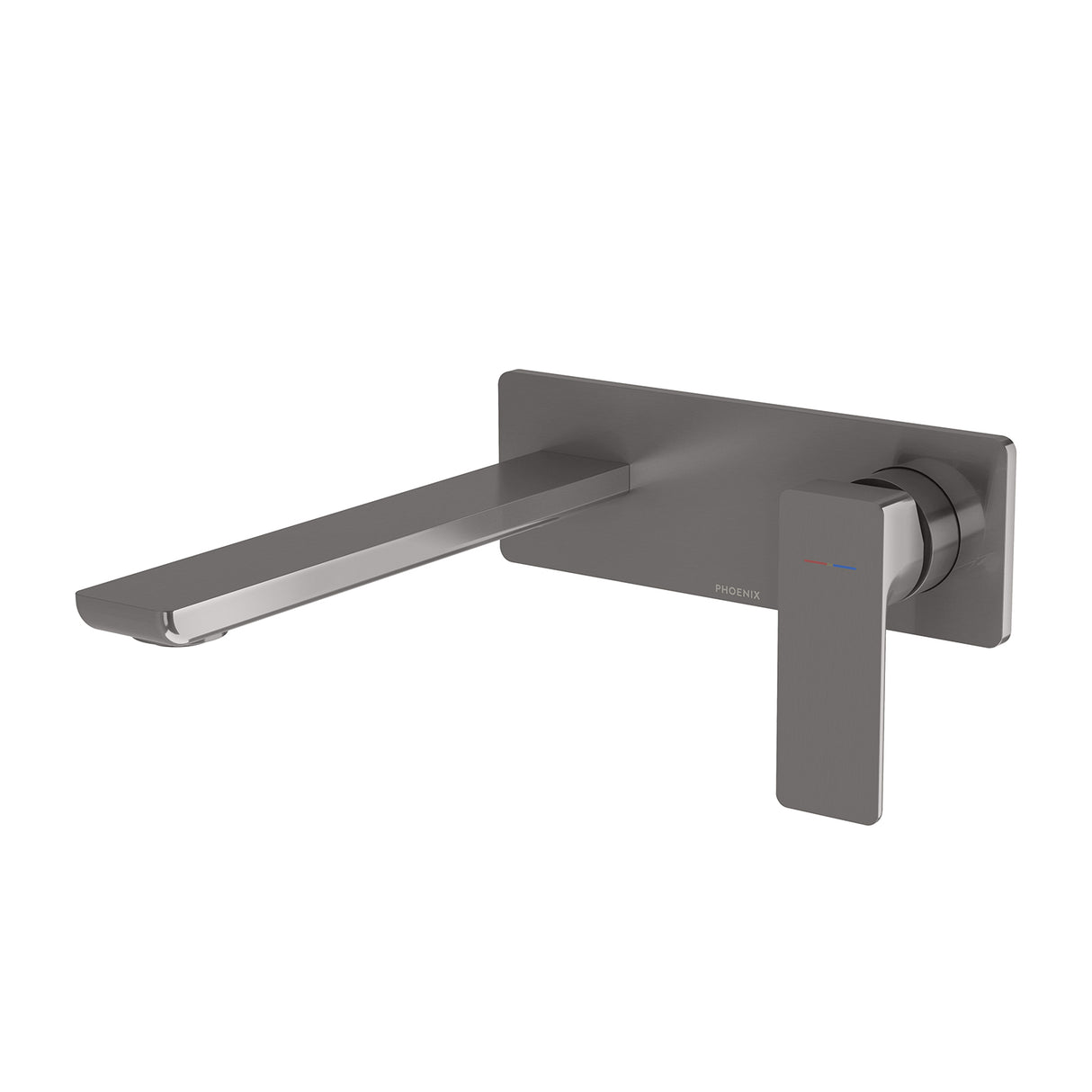 Phoenix Gloss MKII SwitchMix Wall Basin / Bath Mixer Set 200mm Brushed Carbon 3D Viewer