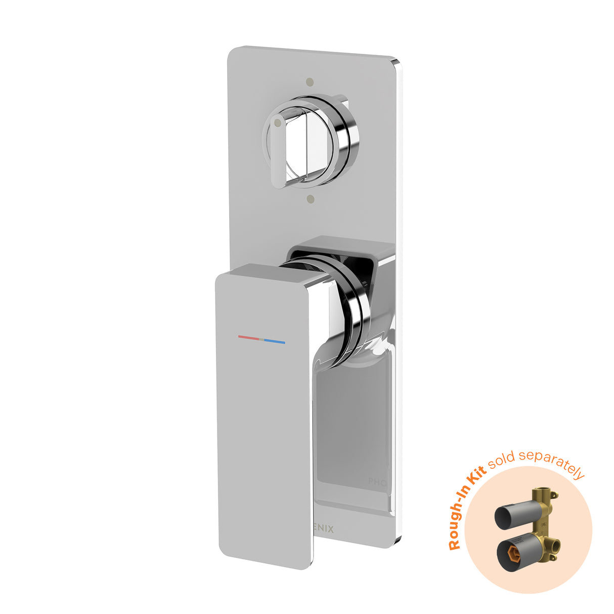 Phoenix Gloss MKII SwitchMix Shower / Bath Diverter Mixer Fit-Off Kit Chrome 3D Viewer