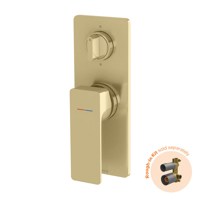 Phoenix Gloss MKII SwitchMix Shower / Bath Diverter Mixer Fit-Off Kit Brushed Gold, product view