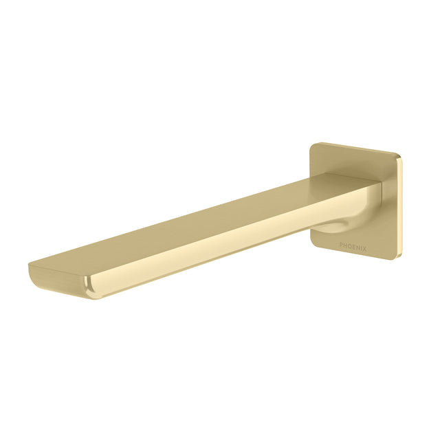 Phoenix Gloss MKII Wall Basin / Bath Outlet 200mm Brushed Gold, product view