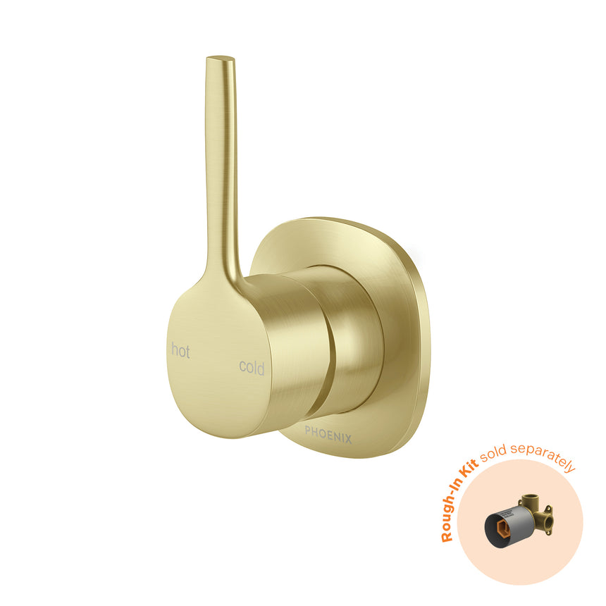 Phoenix Vask SwitchMix Shower / Wall Mixer Pin Up Fit-Off Kit Brushed Gold, product view