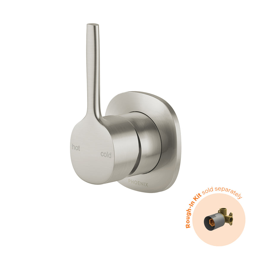Phoenix Vask SwitchMix Shower / Wall Mixer Pin Up Fit-Off Kit Brushed Nickel, product view