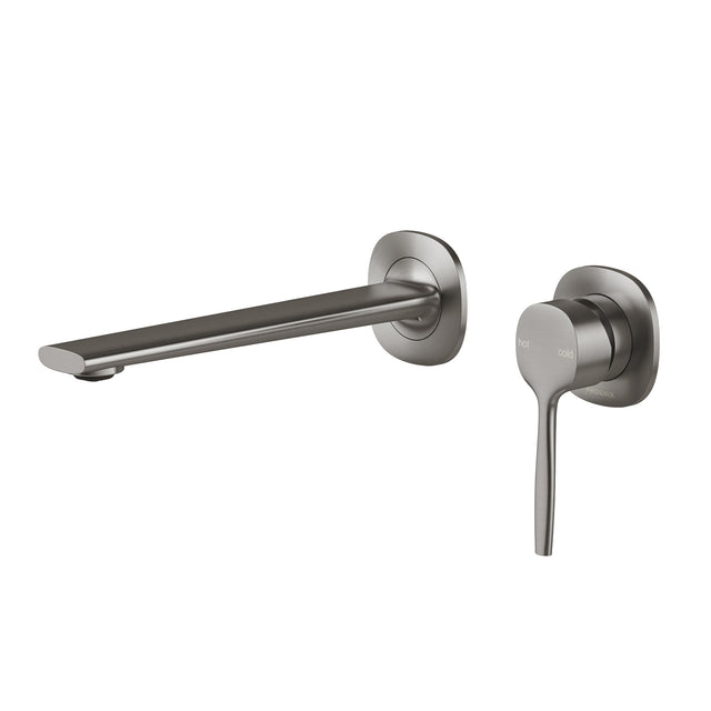 Phoenix Vask SwitchMix Wall Basin / Bath Mixer Set 200mm Brushed Carbon, product view