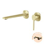 Phoenix Vask SwitchMix Wall Basin / Bath Mixer Set 200mm Fit-Off Kit Brushed Gold