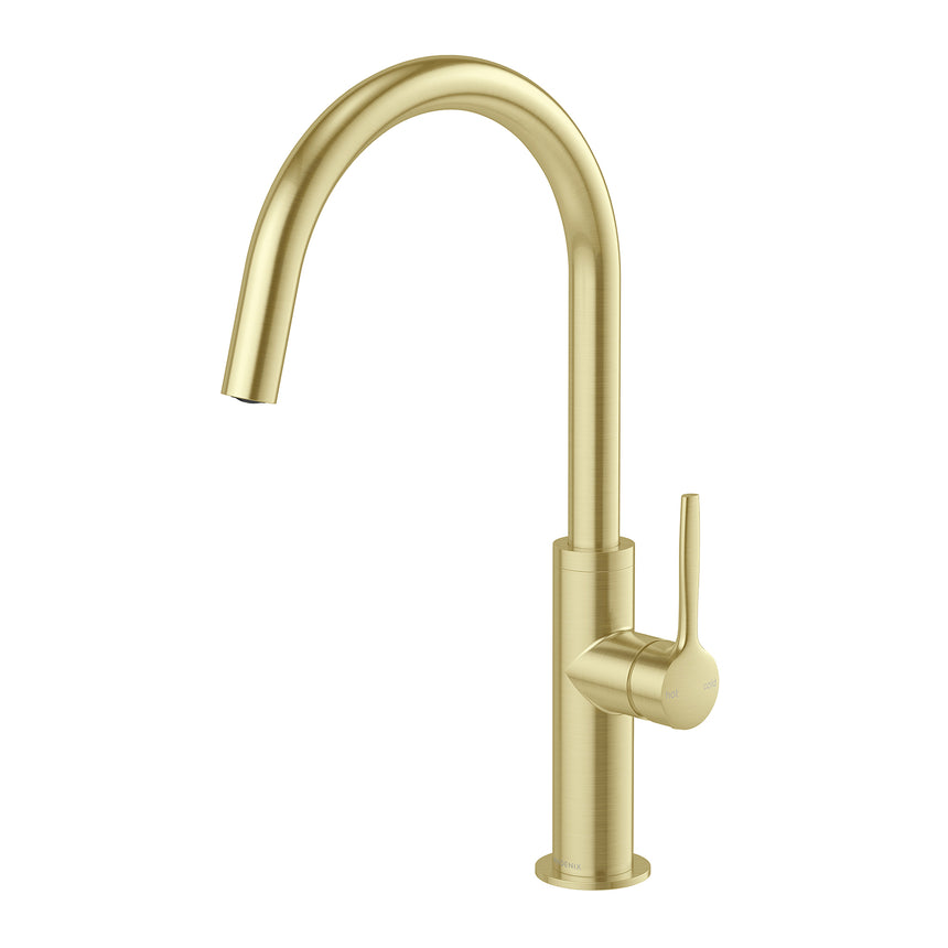Phoenix Vask Sink Mixer 190mm Brushed Gold, product view