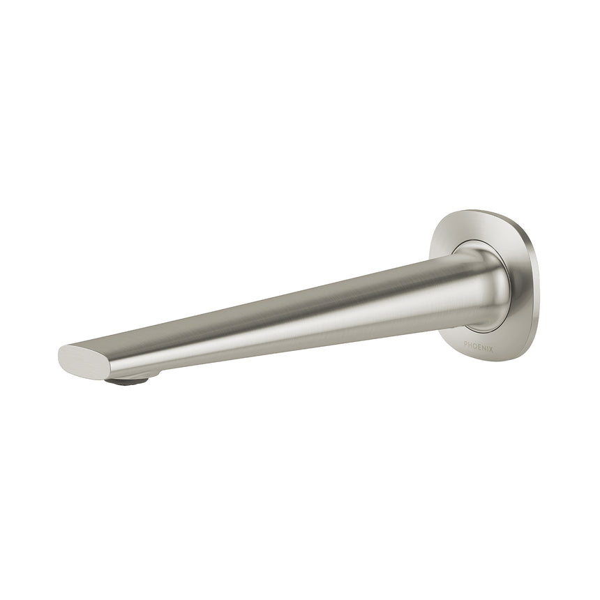 Phoenix Vask Wall Basin / Bath Outlet 200mm Brushed Nickel, product view