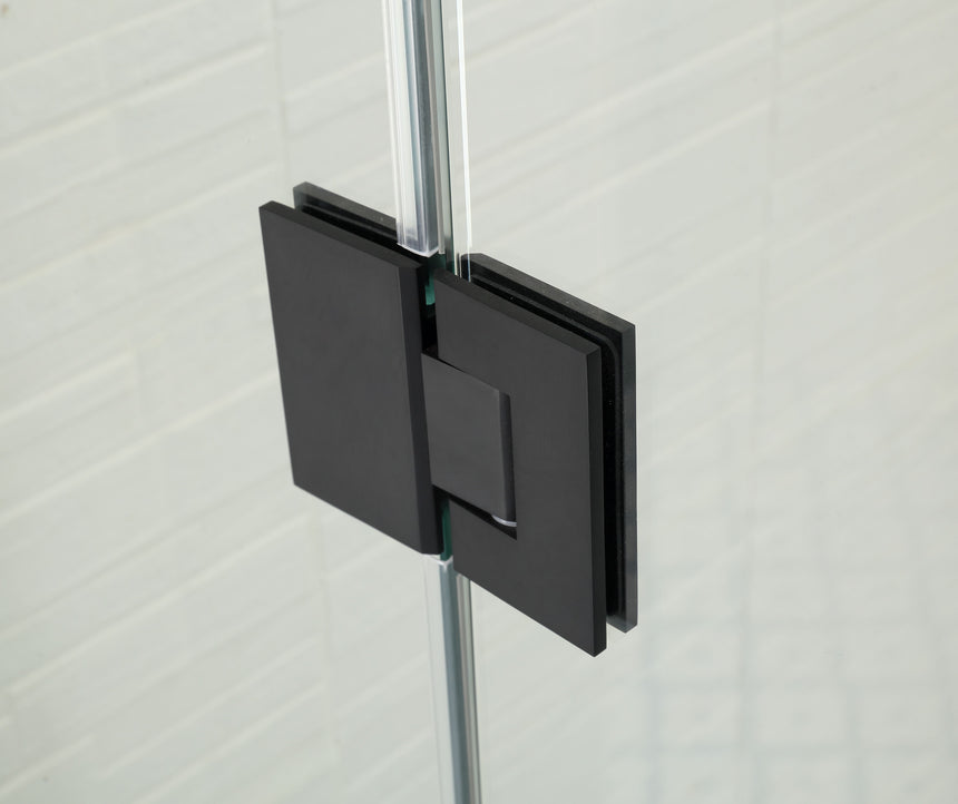 Covey CVP062 Matt Black glass hinge side detail