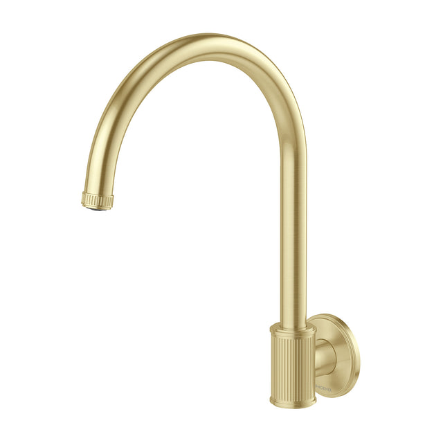 Phoenix Wiltern Wall Sink Outlet 180mm Brushed Gold, product view