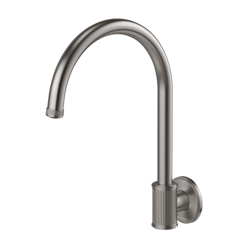 Phoenix Wiltern Wall Sink Outlet 180mm Brushed Carbon, product view