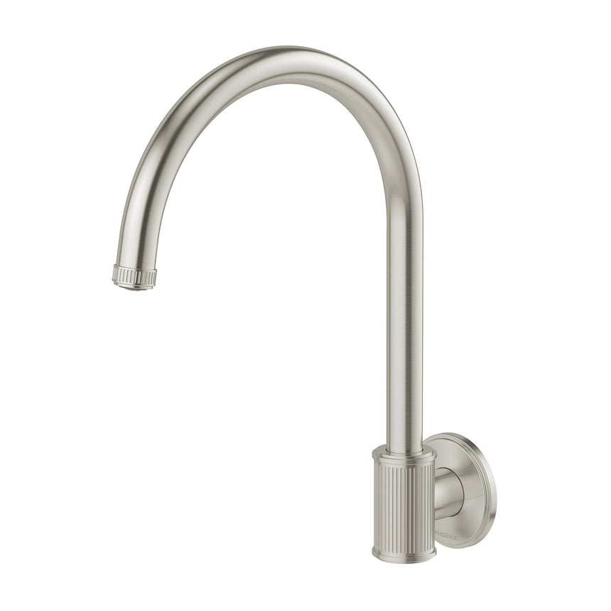 Phoenix Wiltern Wall Sink Outlet 180mm Brushed Nickel, product view