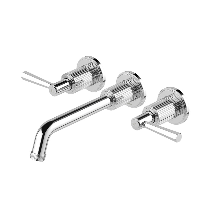 Phoenix Wiltern Wall Basin / Bath Tap Set 190mm Chrome, product view