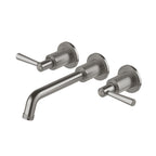 Phoenix Wiltern Wall Basin / Bath Tap Set 190mm Brushed Carbon