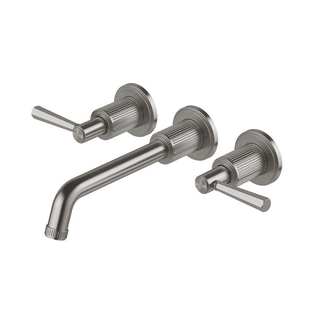 Phoenix Wiltern Wall Basin / Bath Tap Set 190mm Brushed Carbon, product view