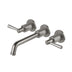 Phoenix Wiltern Wall Basin / Bath Tap Set 190mm Brushed Carbon