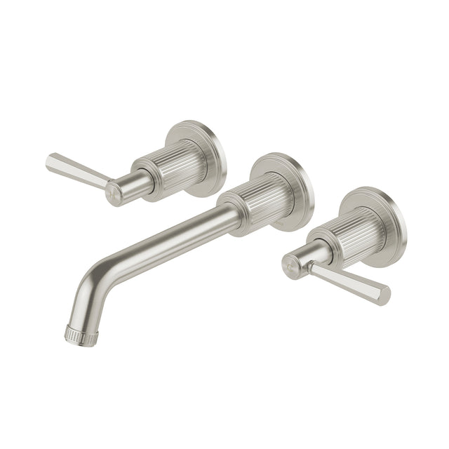 Phoenix Wiltern Wall Basin / Bath Tap Set 190mm Brushed Nickel, product view