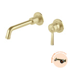Phoenix Wiltern SwitchMix Wall Basin / Bath Mixer Set Fit-Off Kit 190mm Brushed Gold