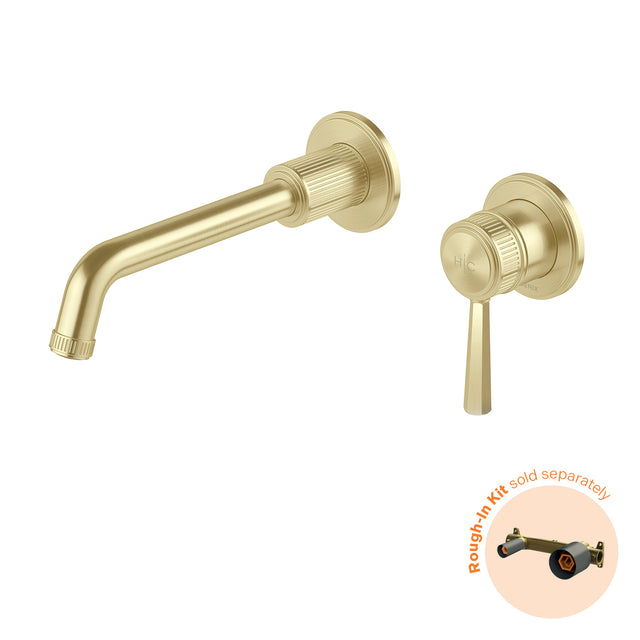 Phoenix Wiltern SwitchMix Wall Basin / Bath Mixer Set Fit-Off Kit 190mm Brushed Gold, product view