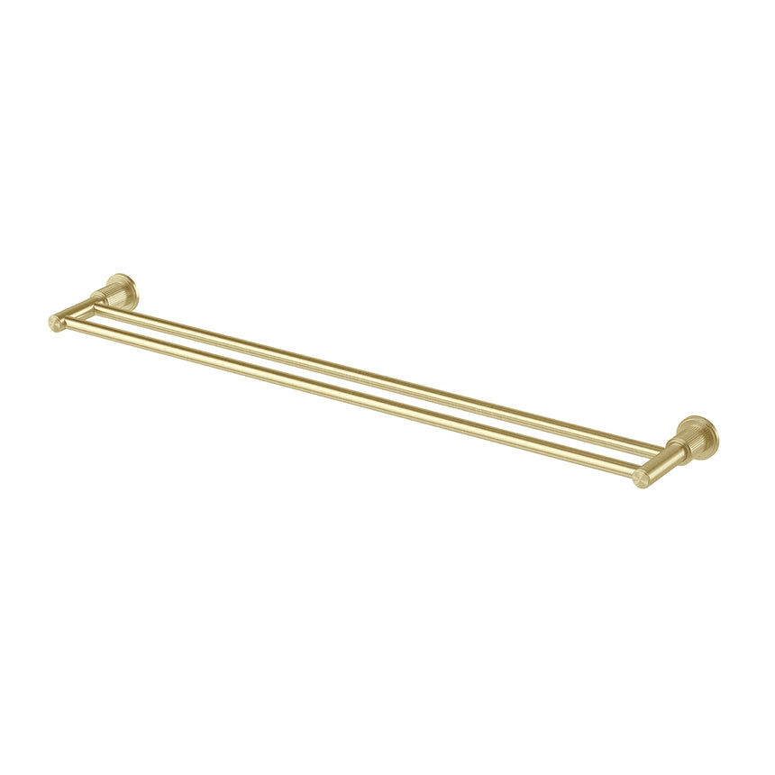 Phoenix Wiltern Double Towel Rail 800mm Brushed Gold, product view