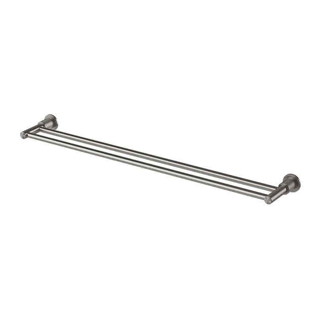 Phoenix Wiltern Double Towel Rail 800mm Brushed Carbon, product view
