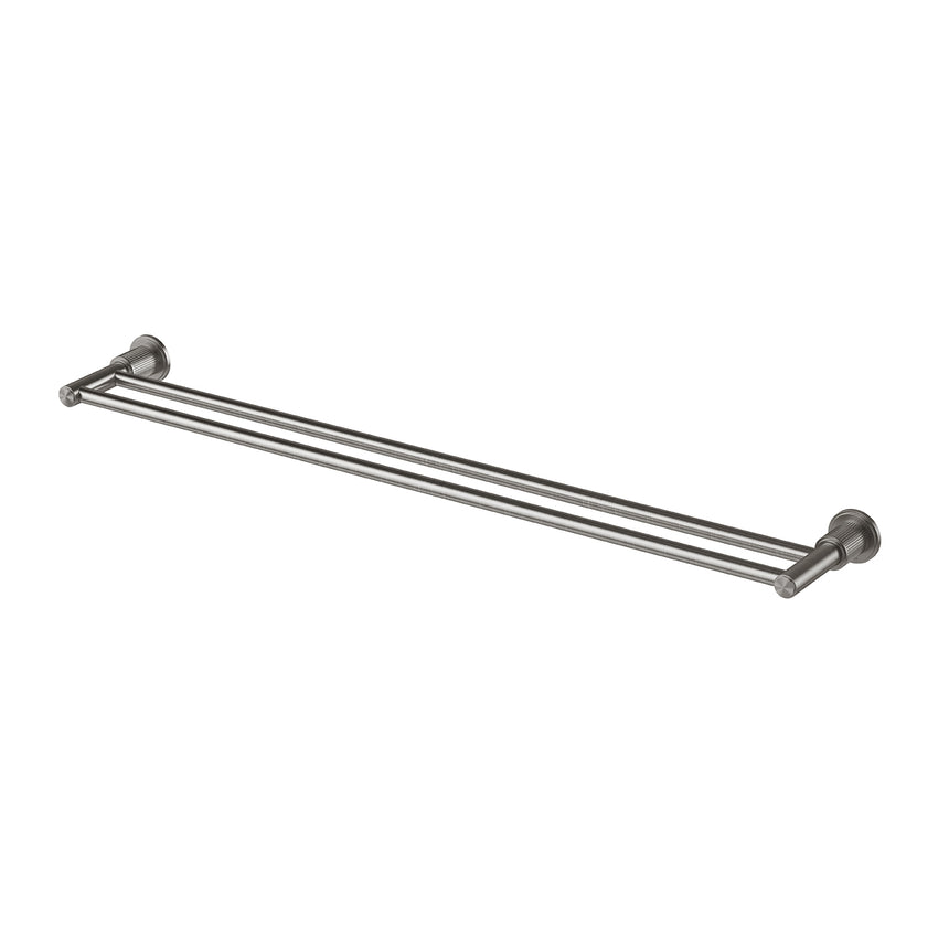 Phoenix Wiltern Double Towel Rail 800mm Brushed Carbon, product view