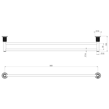 144-8130_Wiltern-Double-Towel-Rail_Line-Drawing