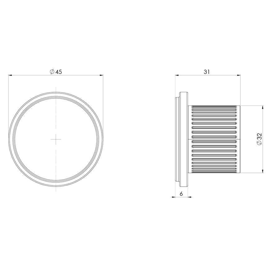 Phoenix Wiltern Robe Hook Brushed Carbon, technical line drawing with dimensions