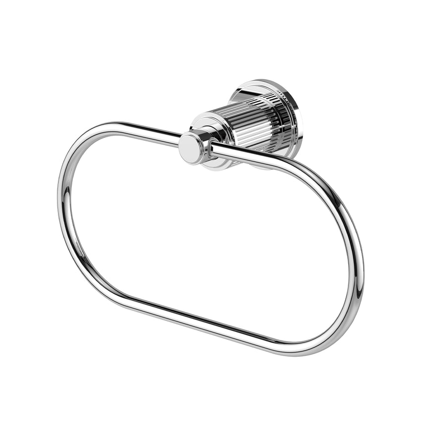 Phoenix Wiltern Hand Towel Holder Brushed Carbon, technical line drawing with dimensions