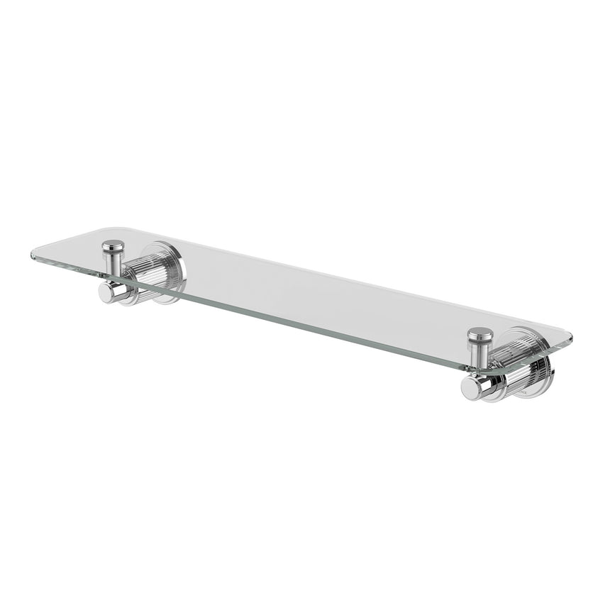 Phoenix Wiltern Glass Shelf 450mm Chrome, product view