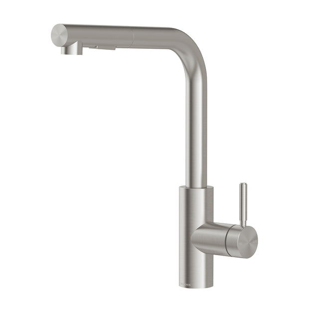 Phoenix Vivid MKII Pull Out Sink Mixer 230mm L Shaped Stainless Steel, product view