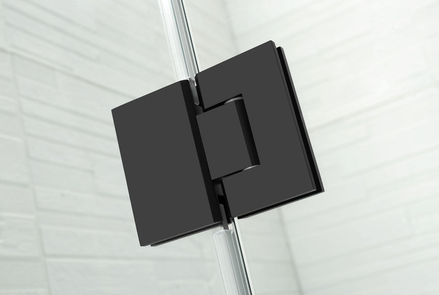 Covey CVP062 Matt Black glass hinge detail