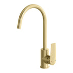 Phoenix Arlo Sink Mixer 200mm Gooseneck Brushed Gold